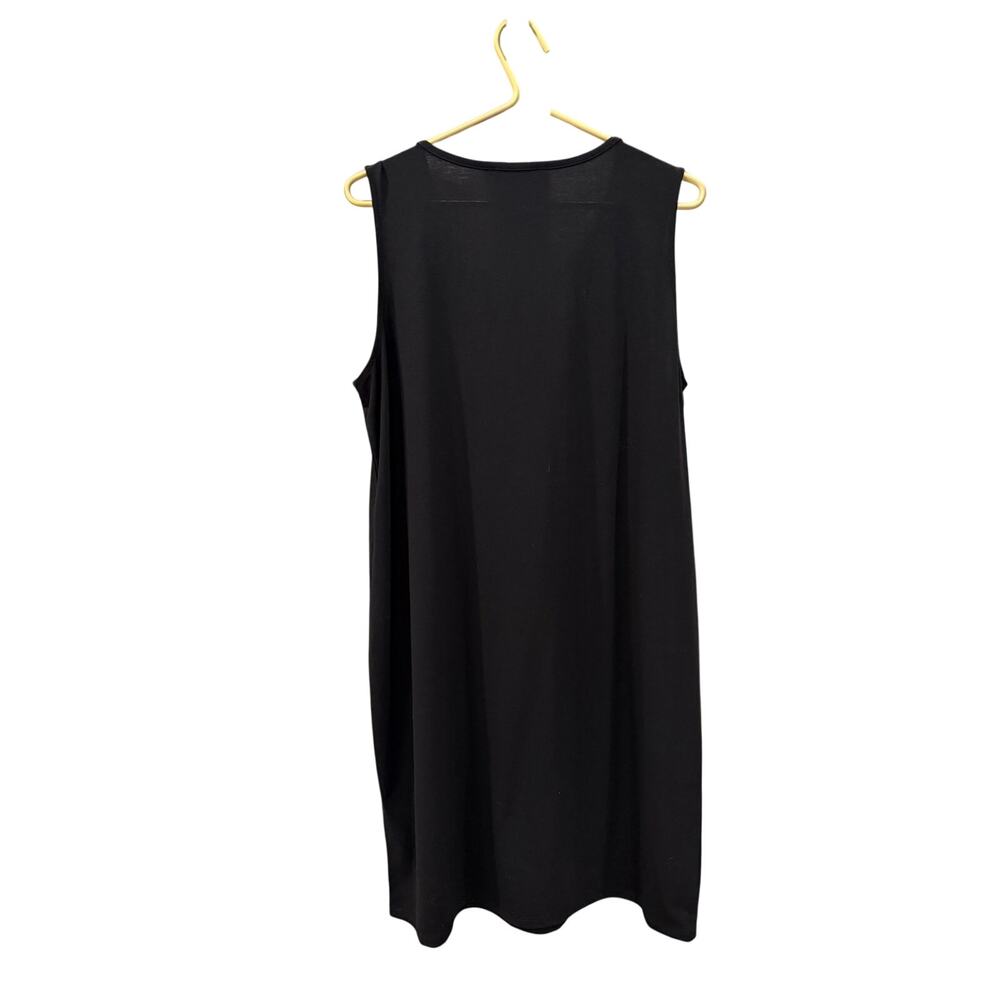 ✨ TOMMY HILFIGER Black Keyhole Neck Shift Dress L 🖤 - Picture 4 of 7